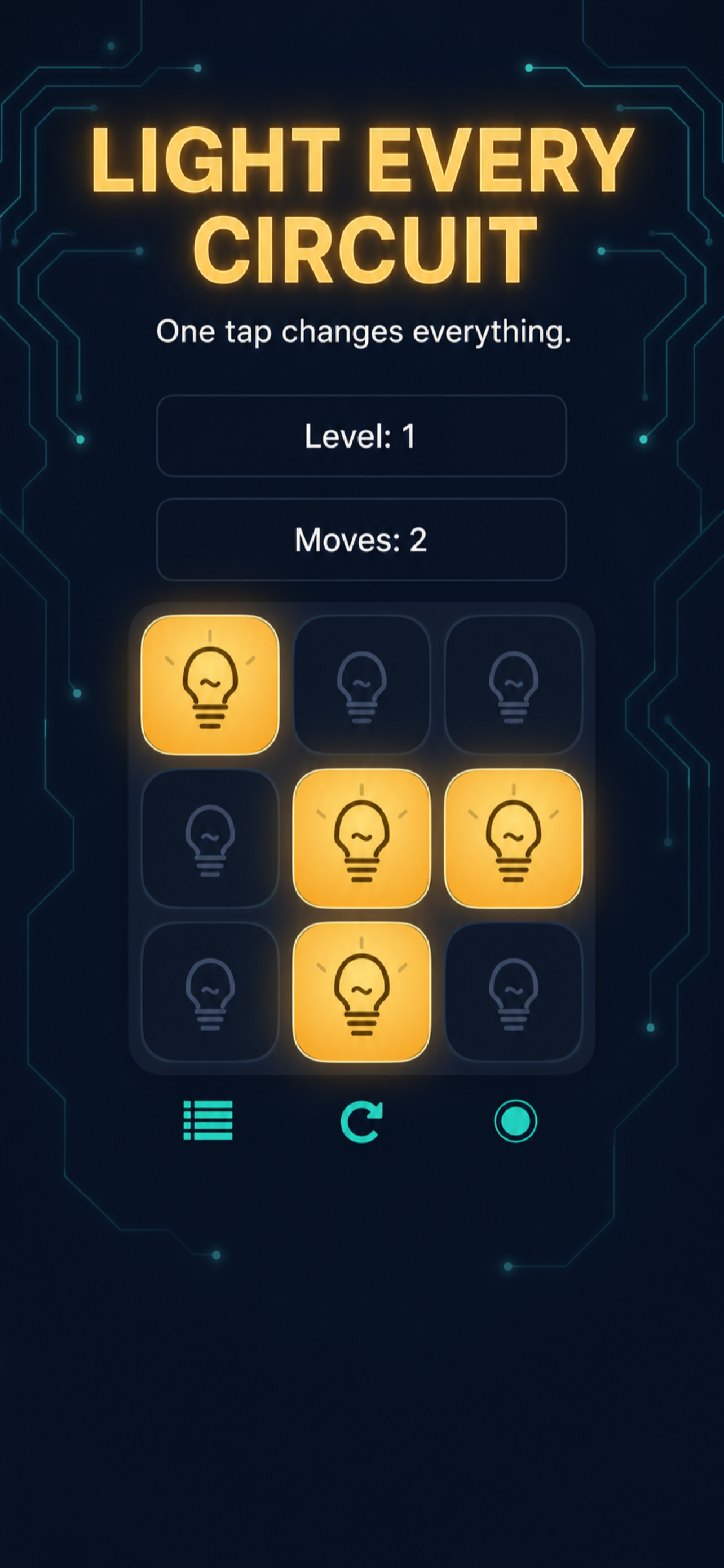 On-Off circuit puzzle gameplay